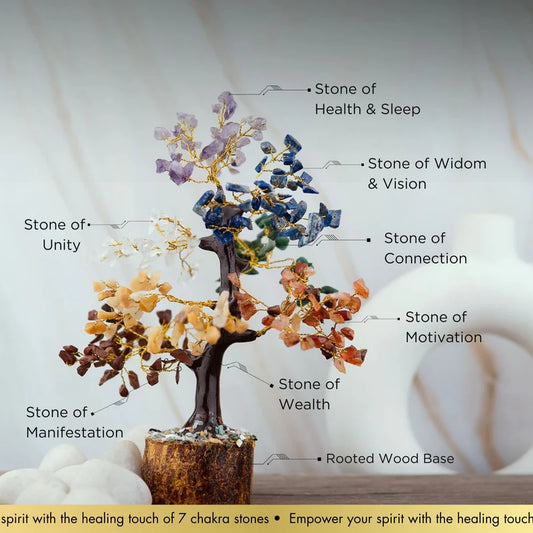 7 Chakra Natural Stone Tree