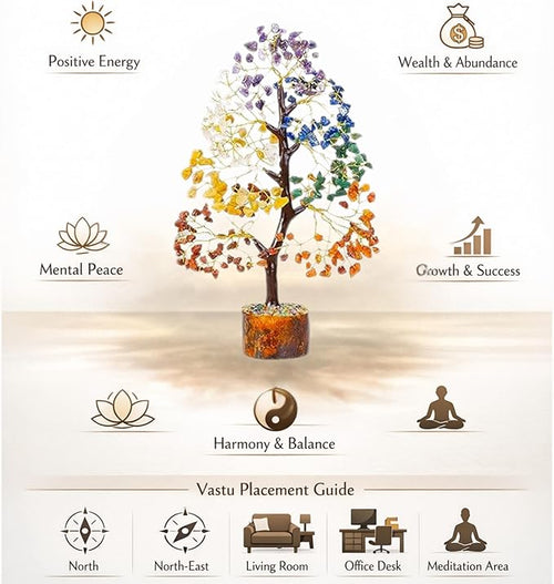 7- Chakra Tree (With Lab Certified Card) 100% Real Stones