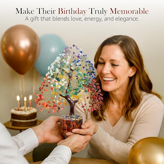 7- Chakra Tree (With Lab Certified Card) 100% Real Stones