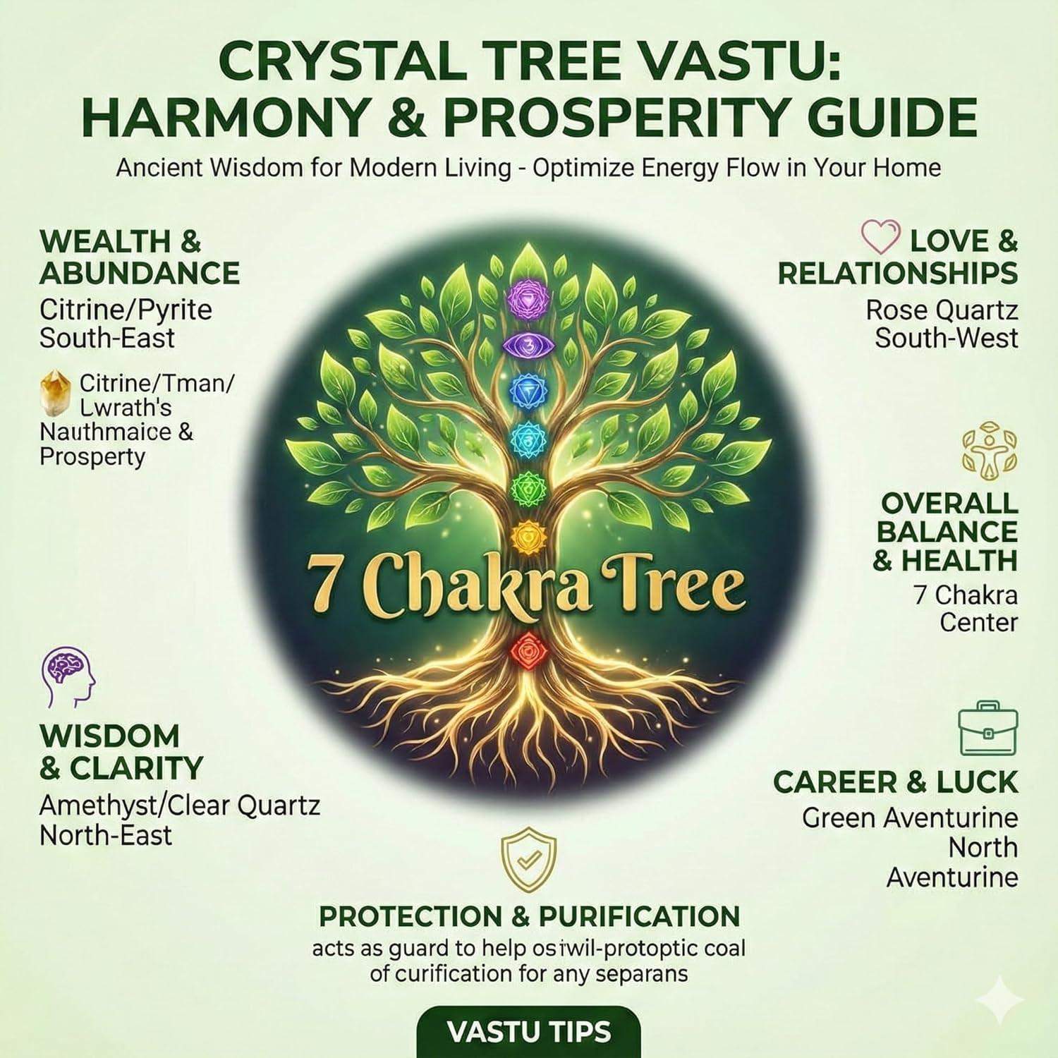 7- Chakra Tree (With Lab Certified Card) 100% Real Stones