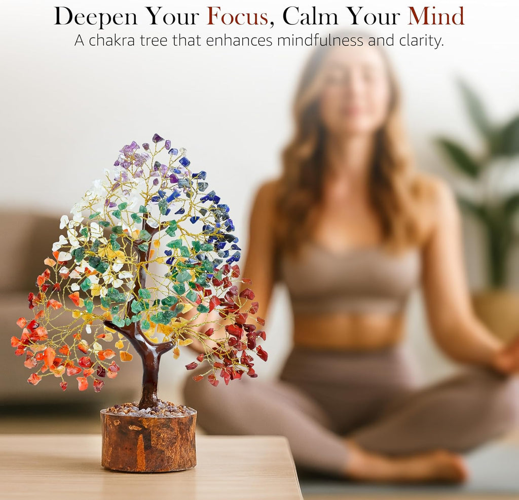 7- Chakra Tree (With Lab Certified Card) 100% Real Stones