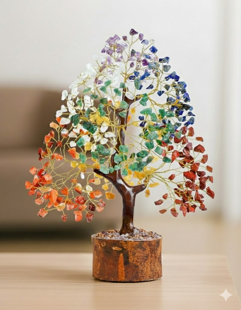 7- Chakra Tree (With Lab Certified Card) 100% Real Stones